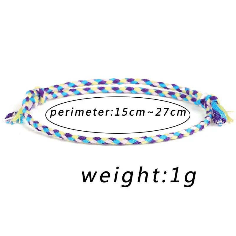 Handmade National style Color Cotton Rope Bracelet Tibetan Buddhist Lucky Charm Tibetan Thread Bracelets & Bangles For Women Men