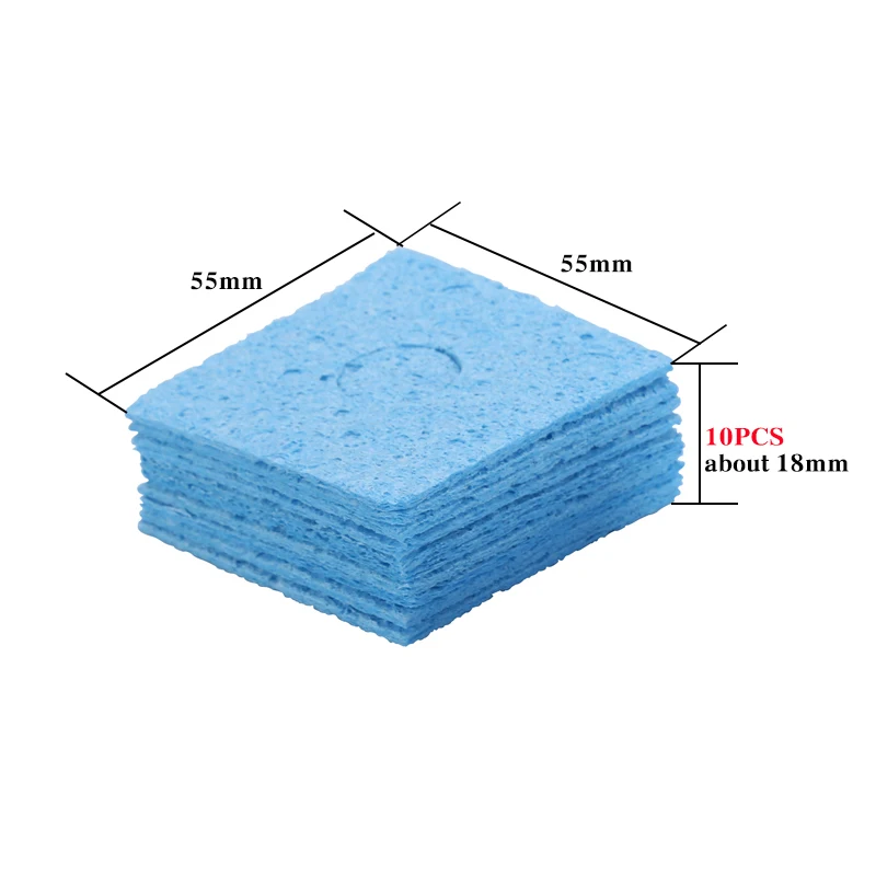 10PCS/Lot Electric Soldering Iron Cleaning Sponge Blue Cleaner Sponge Pads For Welding Soldering Iron Tip