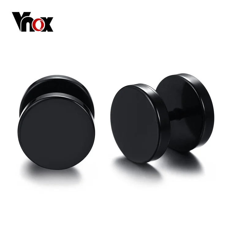 Vnox Black Stud Ear… - image