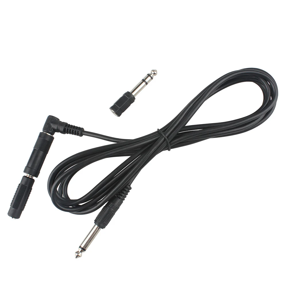 Guitar Cable 3m Connecting Cable Plugs Noise Reduction Audio Cable 6.35 3.5mm Plugs for Electric Guitar Bass