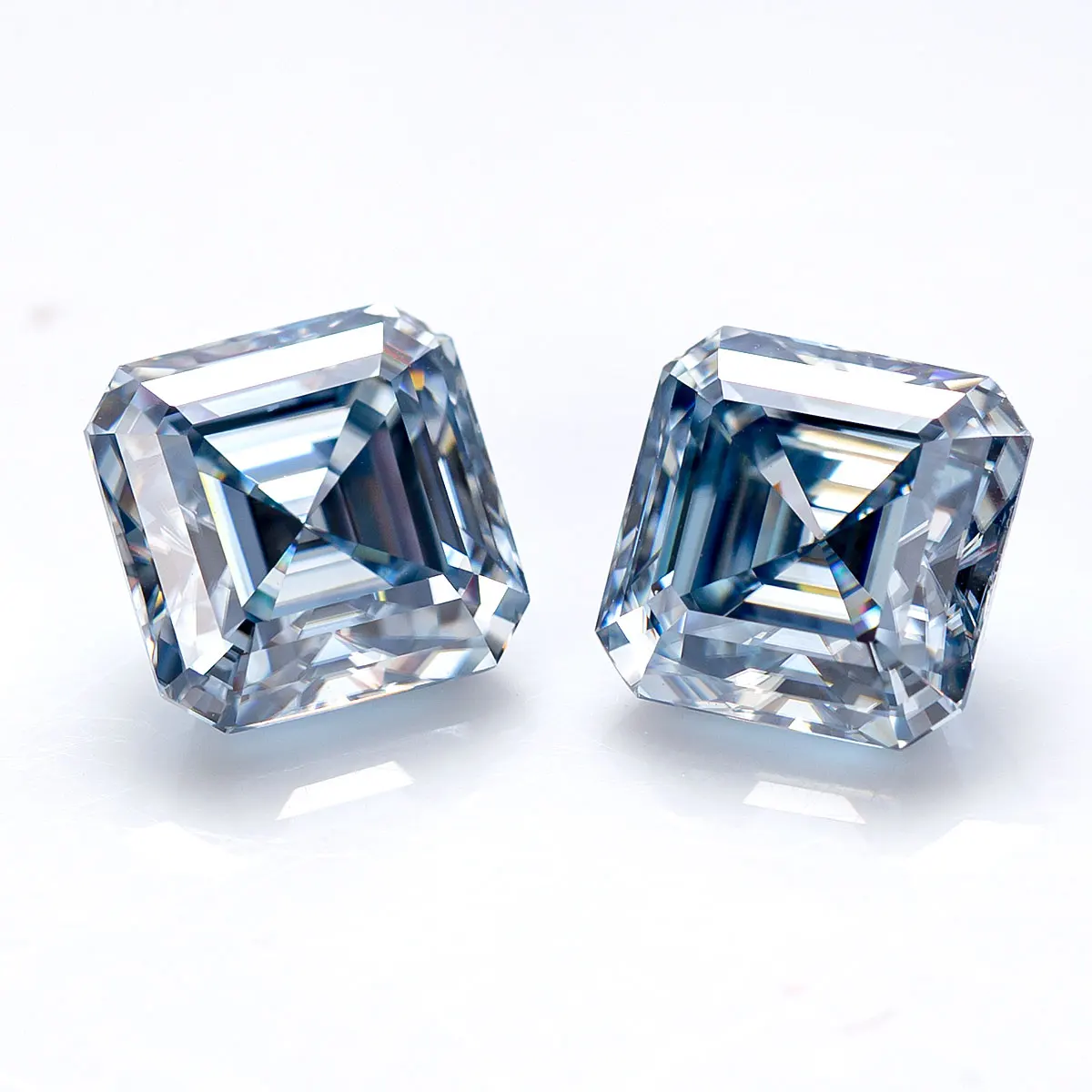 

2024 New Natural Fancy Vivid Blue Asscher Cut VVS1 Moissanite Loose Moissanite Gemstone For Custom Jewelry Gems