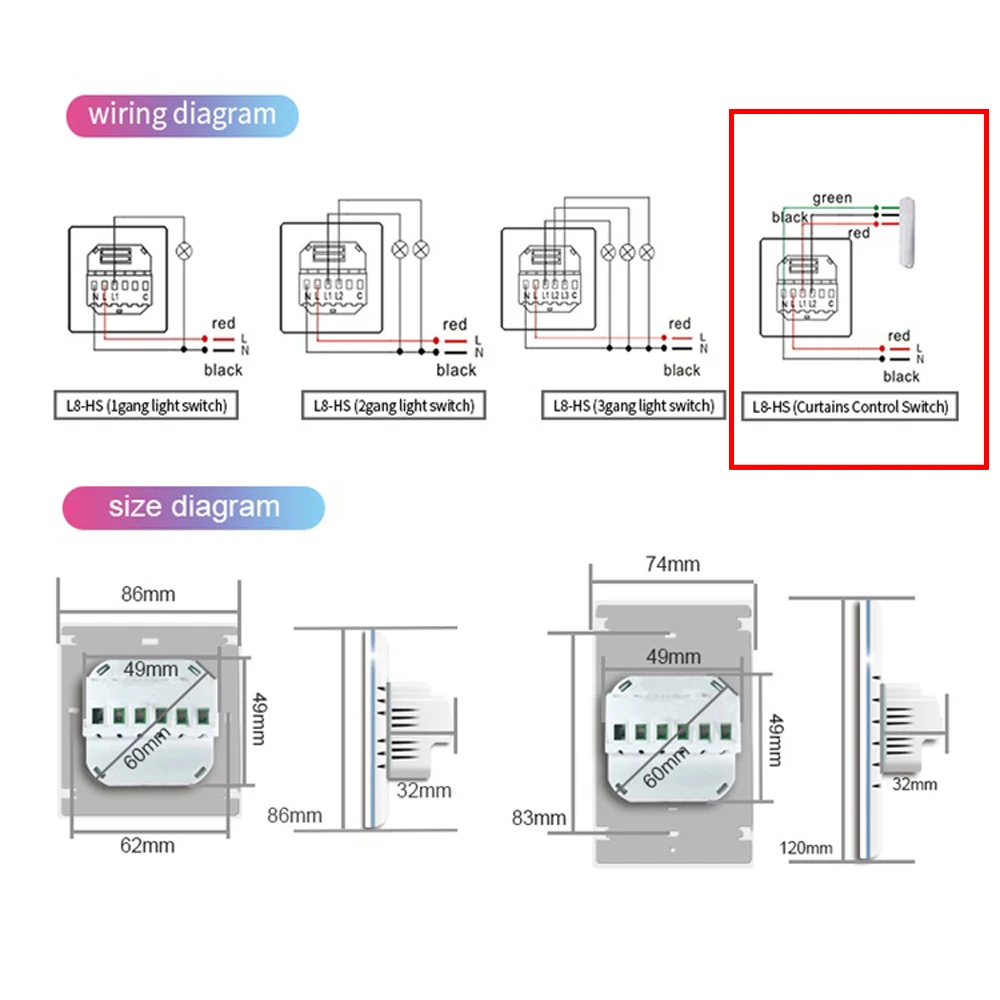 LCD WiFi Smart Curtain Switch for Electric Motorized Curtain Blind Roller Shutter Works with Apple Homekit Alexa Google Home