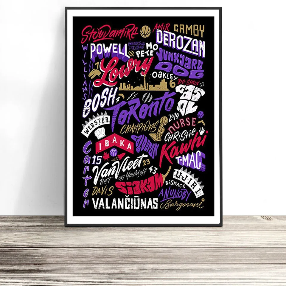 Basketball Team Legends Poster Canvas Painting Abstract Wall Art Print Fans Gift Modern Picture For Living Room Home Decor