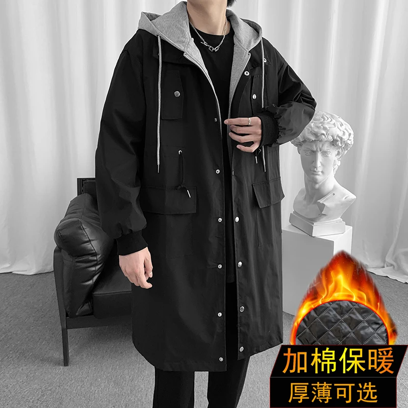 2024 new arrival winter coats men thicken warm hooded Jackets fashion trench coat, mens fashion casual Windbreaker size M-3XL