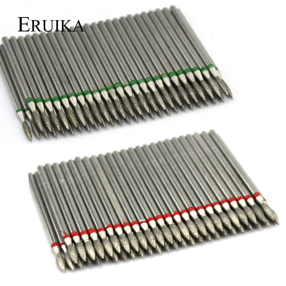 50pcs/pack Diamond Nail Drill Rotary Bits Sets Electric Mills Cutter for Manicure Pedicure Nail Art Accessoies Tool Remove