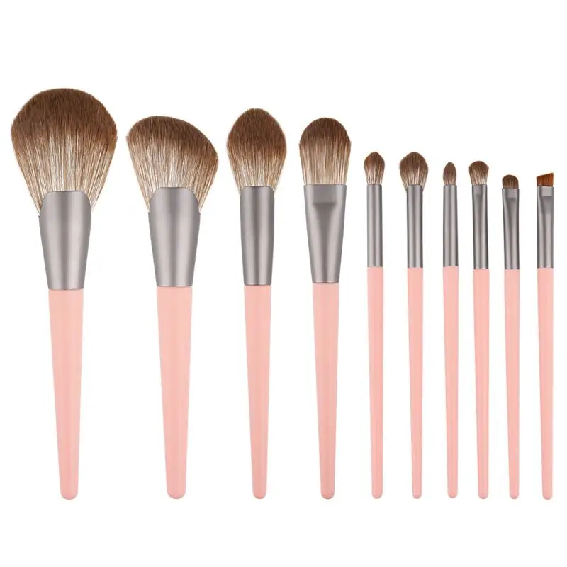 Fashion Beauty Cosmetic Brushes Nude Pink Powder Blusher Highlighter Brush Eyeshadow Blending Nose Eyebrow Lip Makeup Brushes