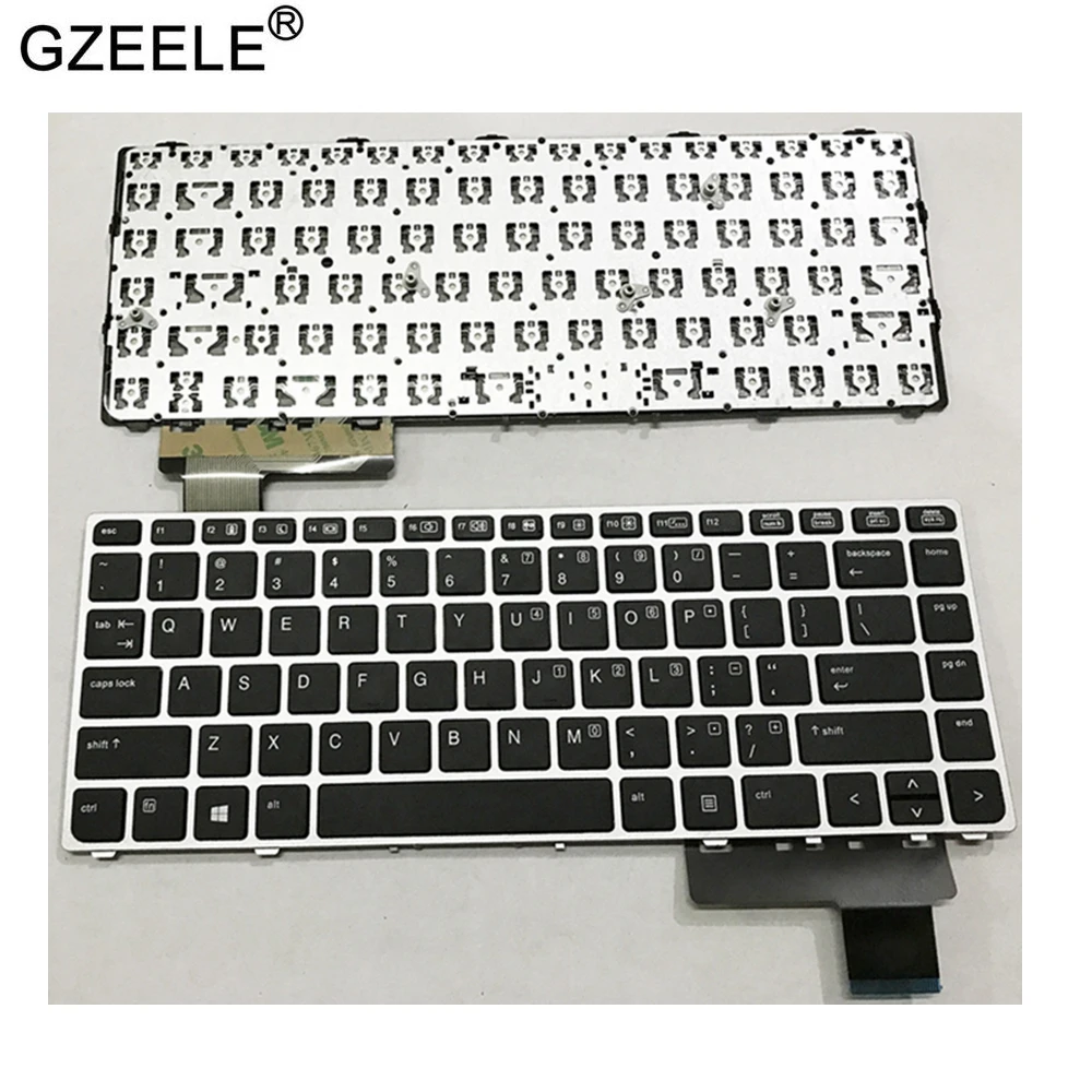 US/RU/SP/FR English Laptop keyboard for HP EliteBook Folio 9470M 9470 9480 9480M  HSTNN-I10C 702843-001 Silver