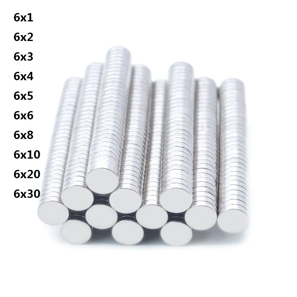 Spuer Strong Neodymium Magnet NdFeB Powerful Magnetic Small Round Rare Earth N35 Magnets Search Magnets 6x1 6x2 6x3 6x5 6x10