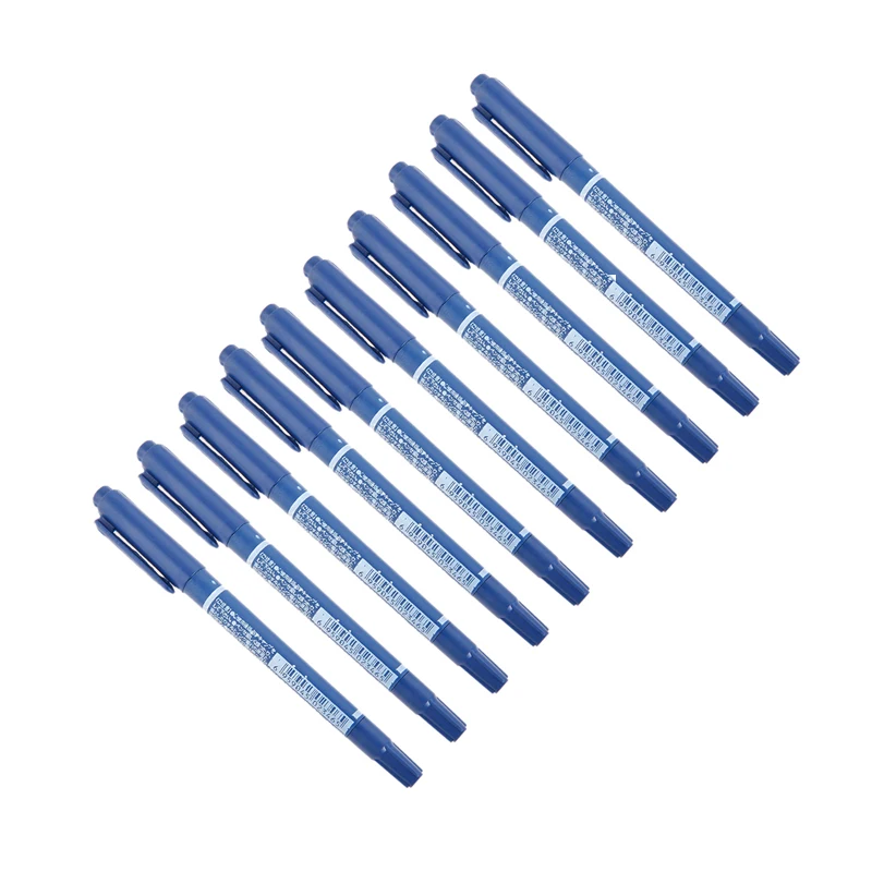 

High Quality 10 pcs Blue plastic oily pen Marking Pen Scribe Tool Supply Surgical Tattoo Accessories