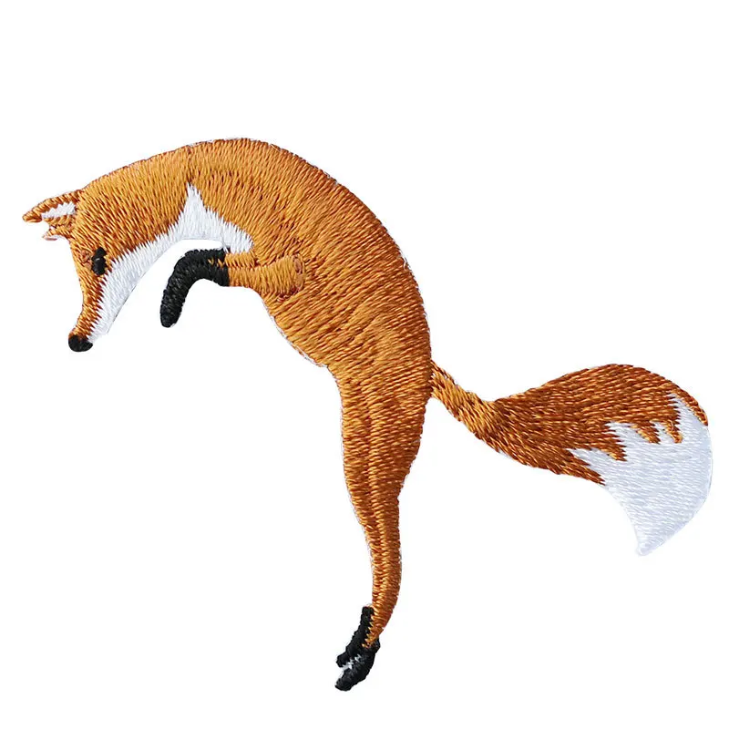 Orange Cartoon Little Fox Dress Patch Shoes and Hats Decorative Fashion Ironing Cloth Stickers iron patches for clothing