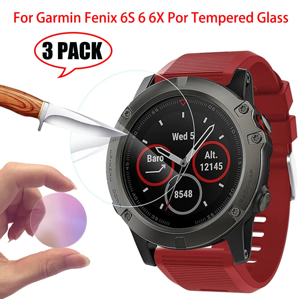 3pcs/lot Protection For Garmin Fenix 7X 7 7S 6 6s 6x Pro 5 5S Plus Tempered Glass Film Transparent Premium 9H Screen Protective