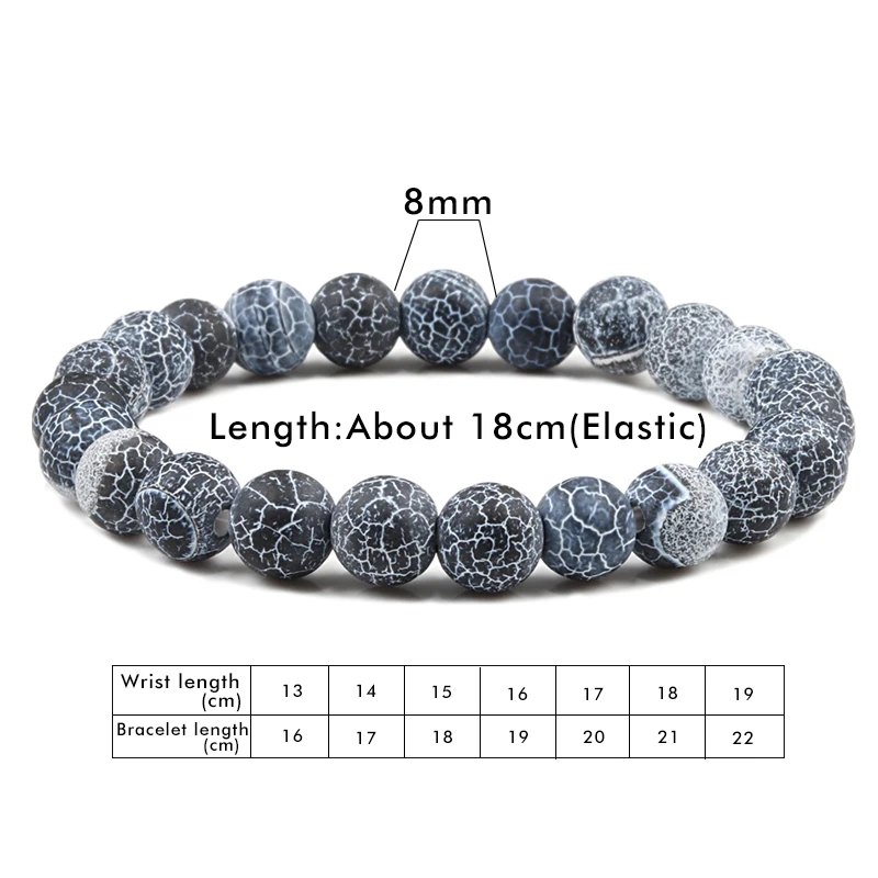 Charm Weathered Stone Bracelets Natural Stone Handmade Elastic Beaded Bangles Vacation Jewelry Gift for Women Homme Dropshipping
