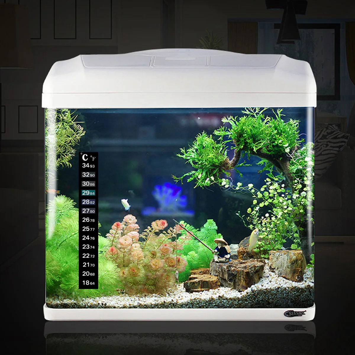 Temperature Sticker Aquarium Fish Tank Thermometer Dual Scale Digital Temperature Measurement Sticker