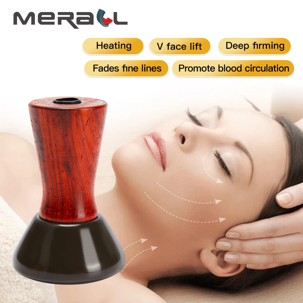 Natural Hot Stone Electric Massager for Face Lift Wrinkle Removal Firming Portable Spa Back Neck Skin Care Body Gua Sha Massage