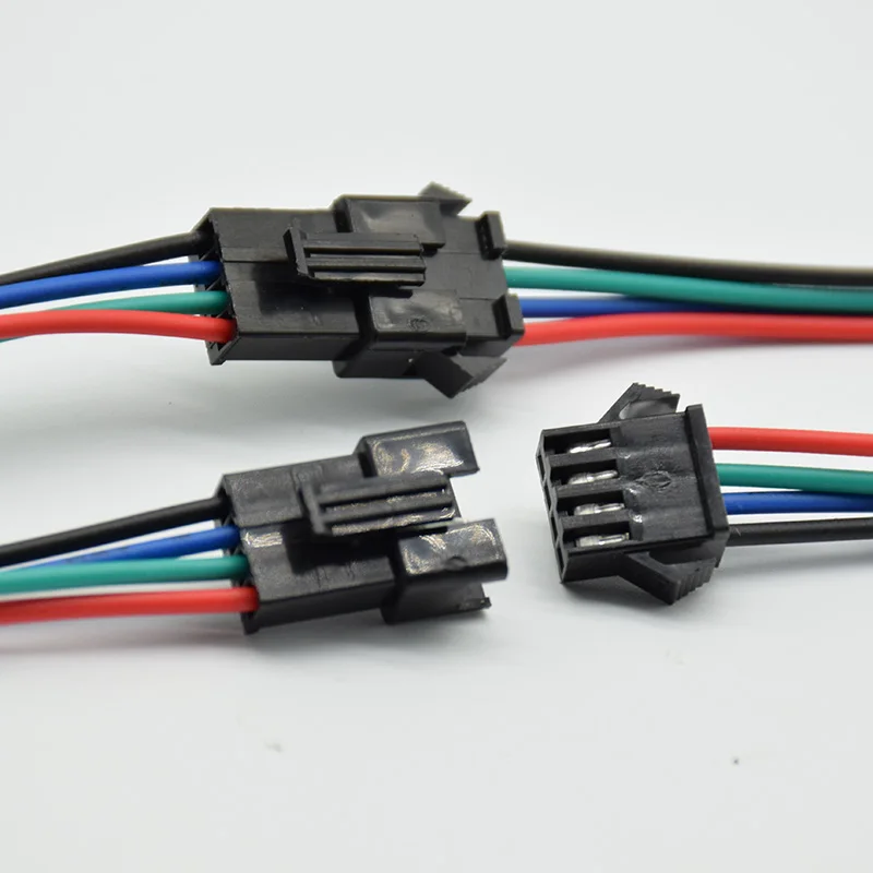 5 Paare/10 Stück 2-polige 3-polige 4-polige JST-LED-Anschlüsse, 15 cm lang, männlicher und weiblicher Anschluss für 3528 5050 WS2811 WS2812 LED-Streifenband