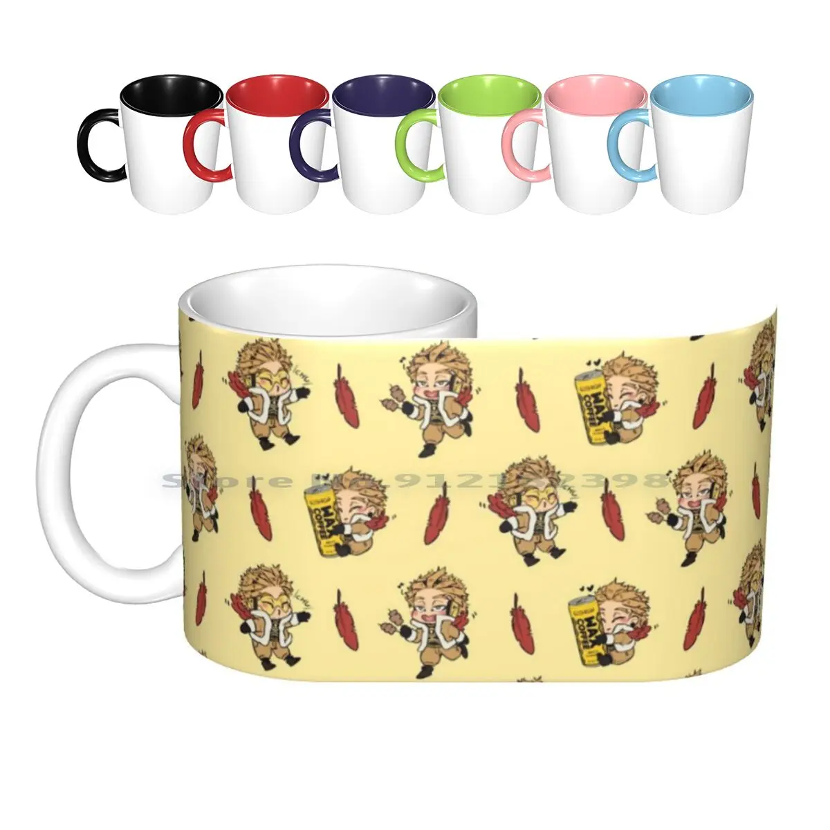 Chibi Hawks Ceramic Mugs Coffee Cups Milk Tea Mug Hawks Boku No Hero Academia Takami Keigo Bnha Mha Chibi Chibi Hawks Fanart