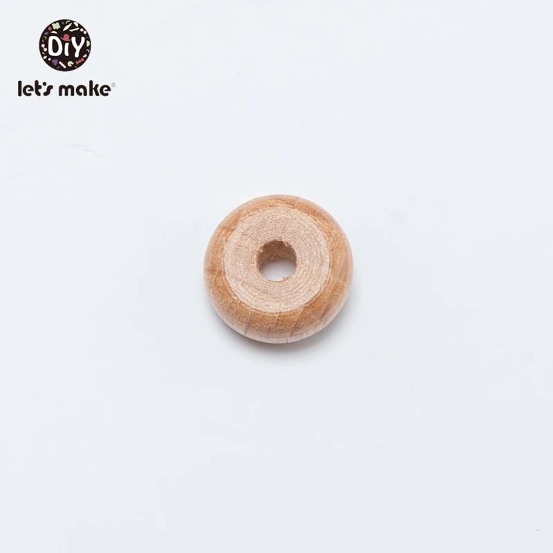Let's Make - Collar de dentición de madera de haya para bebé - imagen 5