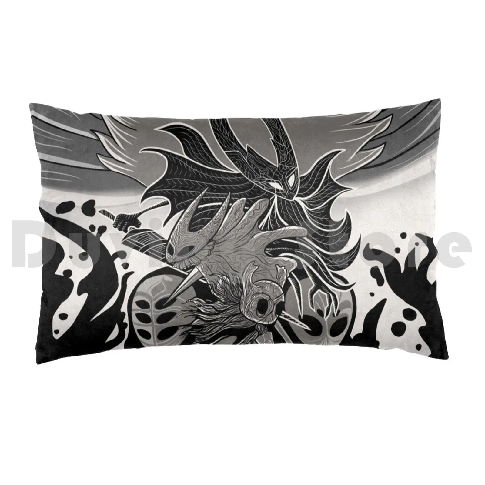 Hollow Song Pillow Case 20*30 Inch Knight Bug Hornet Silksong Fanart Hallownest Videogame Metroidvania