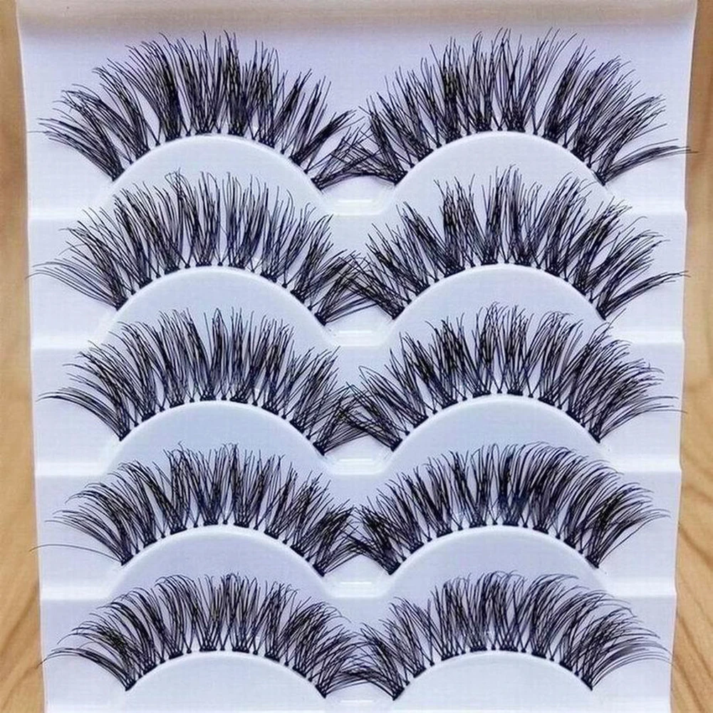 5 Pairs Makeup Eyelashes women Handmade Natural Long Volume False Eyelashes Lashes Extensions