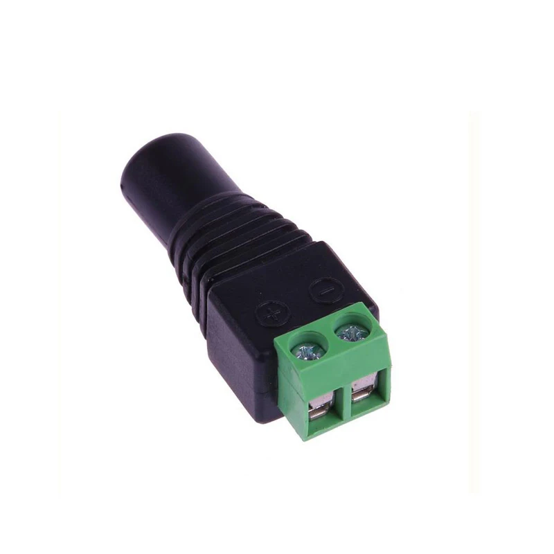 5PCS/1PCS DC Male Connector DC Female 2.1MM*5.5MM DC Power Jack Adapter Plug Connector For 3528/5050/5730 Single Color LED Strip