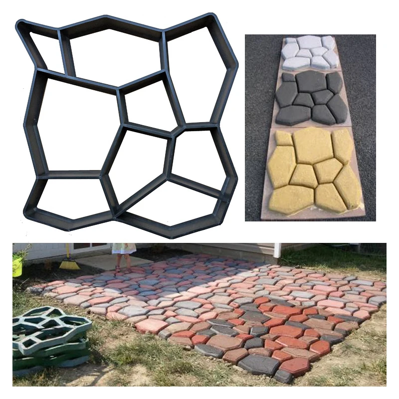 

Garden Pavement Mould DIY Manually Paving Mold Cement Brick Stone Road Concrete Pathmate Mould