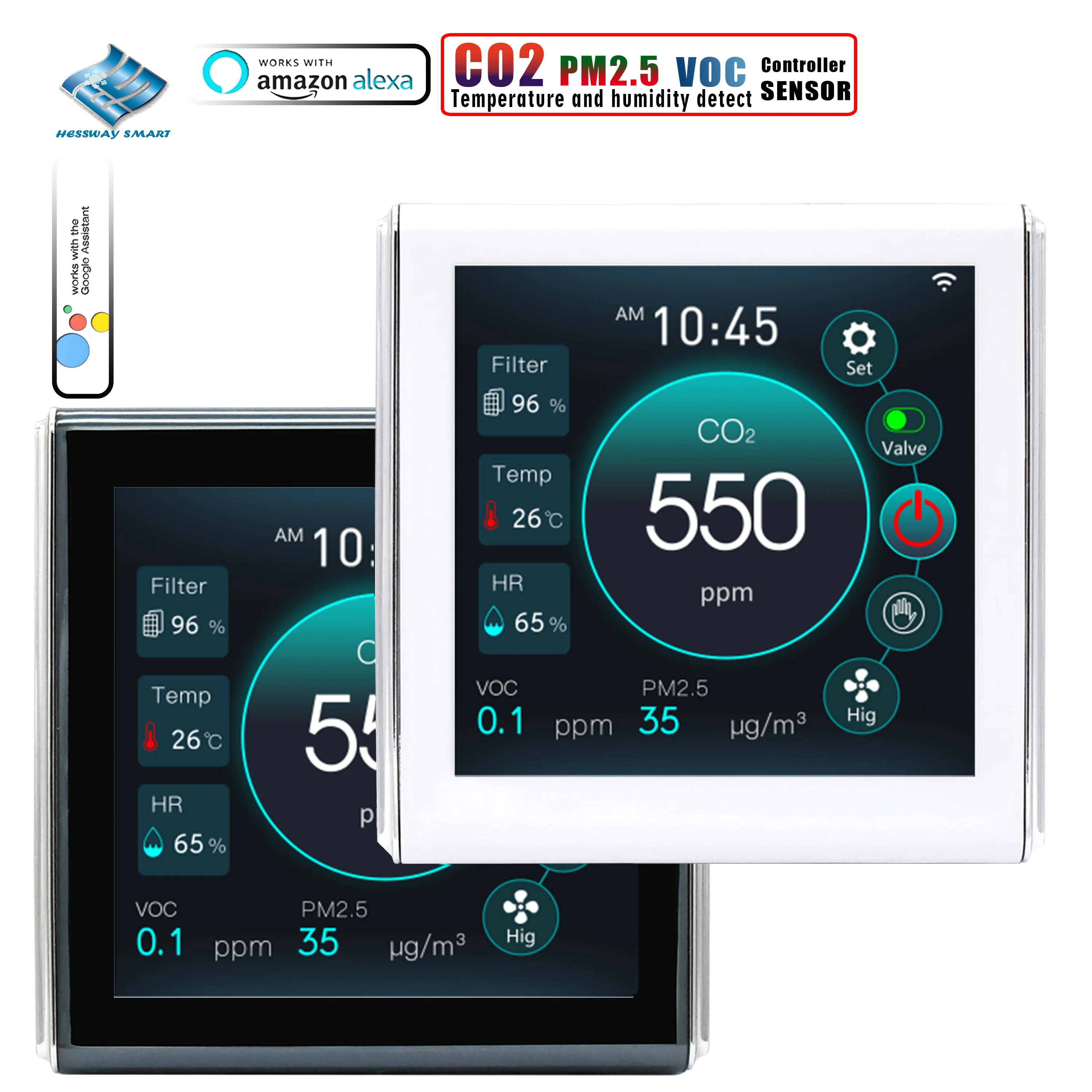 WIFI APP TUYA RS485 sistema di ventilazione domestica PM2.5 e VOC e CO2 per AC/EC 0-10V regolatore di controllo del segnale proporzionale