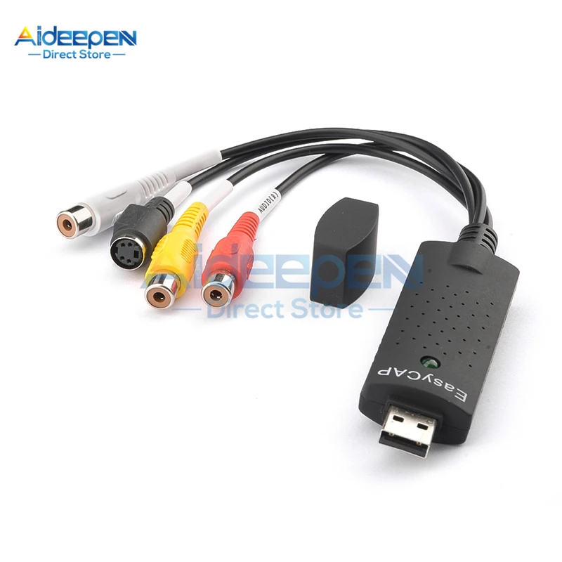 USB 2.0 Video Capture Card 4ช่องทีวี DVD VHS Audio PC การ์ดจับภาพ TV Video DVR Converter สนับสนุน WIN8 WIN10