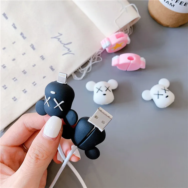 New Cute cable Both ends bite protector for for iPhone X XS 11 Pro Max XR 6 6S 7 8 Plus iPad mini 2 3 Air Phone Charger Cables