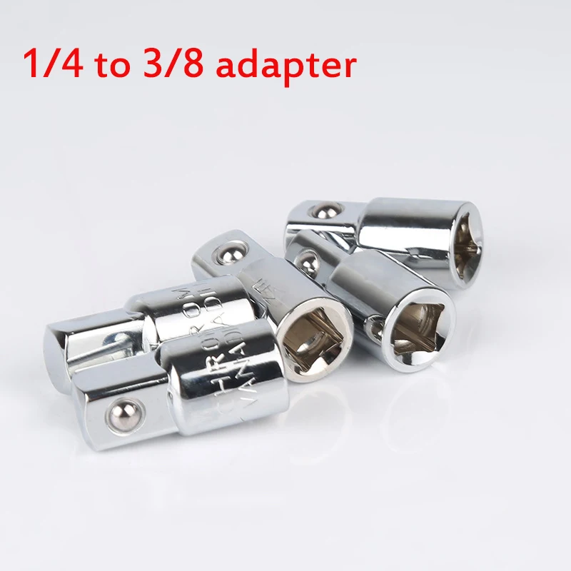 1pc chave de catraca soquete conversor cabeça adaptador manga 1/2 "grande voar para 3/8" voar para 1/4 "aço para 1/4" a 1/2 "a 3/8" para ""