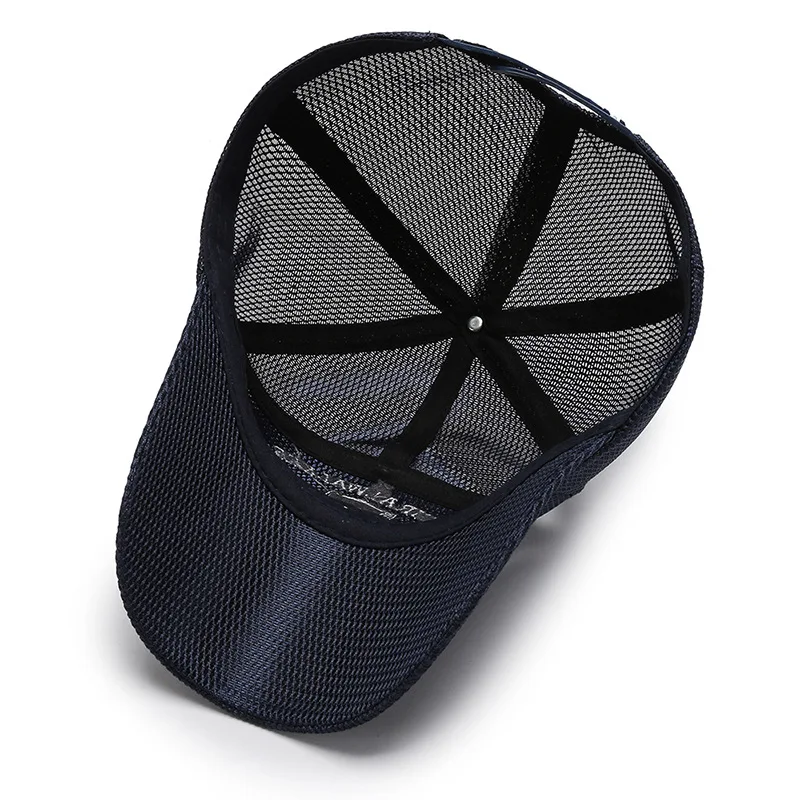 Casquette de baseball pour homme, maille à séchage rapide, protection solaire, chapeau de broderie, respirant, extérieur, camionneur, été, 2021