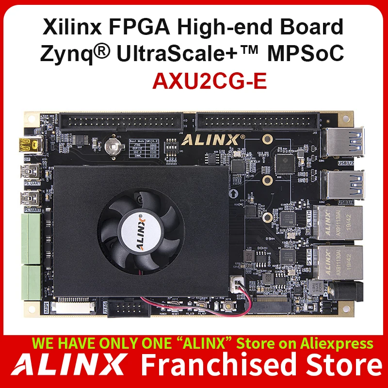 ALINX AXU2CG-E:  Xilinx Zynq UltraScale+ MPSoC ZU2CG FPGA Development Board AI Vitis-AI DPU 4K Video