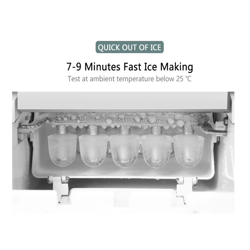소형 원형 아이스 메이커 기계, 15kg, 상업용 국내 밀크 티 숍, 자동 아이스 큐브 제조 기계, 미니 아이스 메이커, 220V, 인기 상품