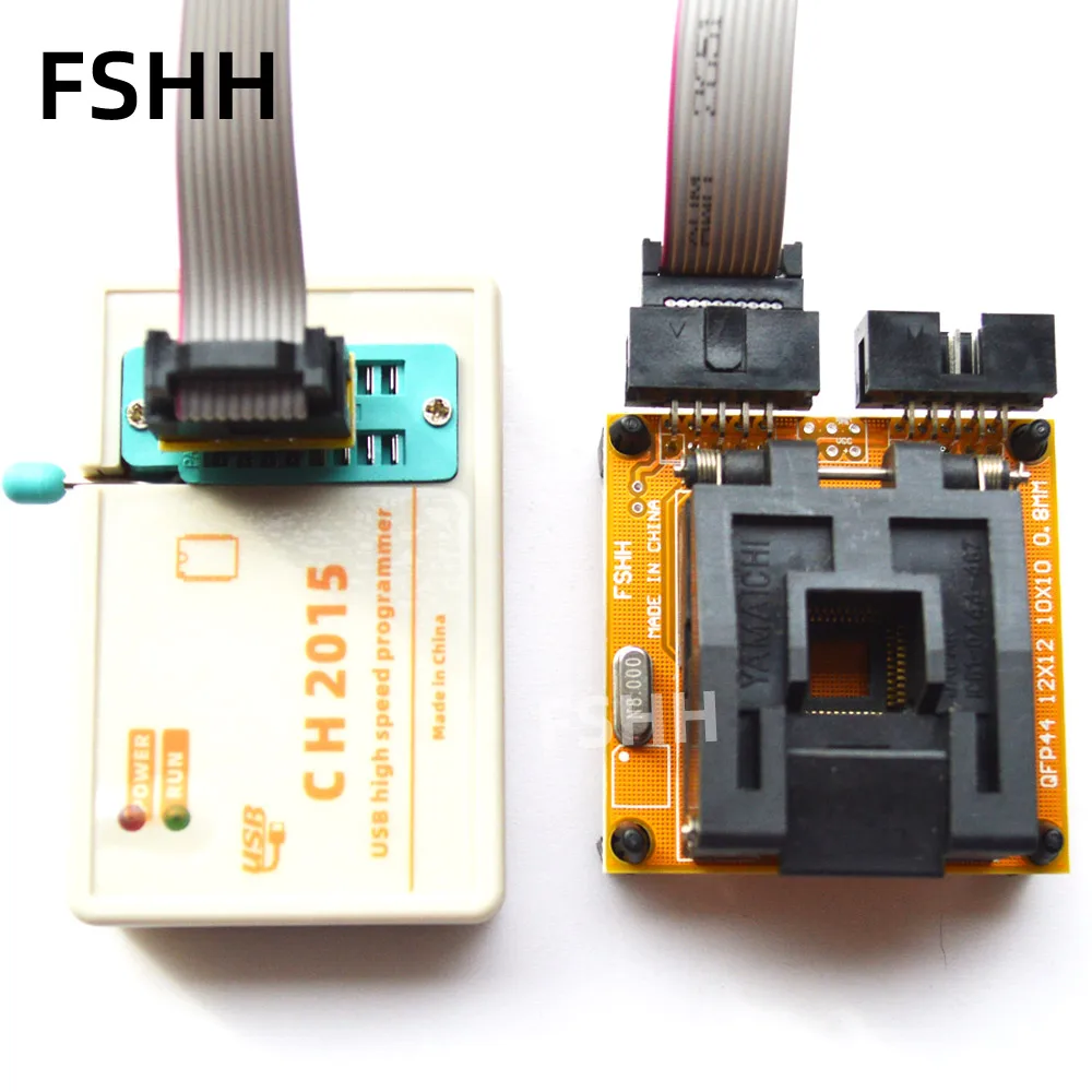 مبرمج USB ذكي عالي السرعة CH2015 + محول QFP44 لـ mega8 mega48 mega64 mega8515 mega32u4