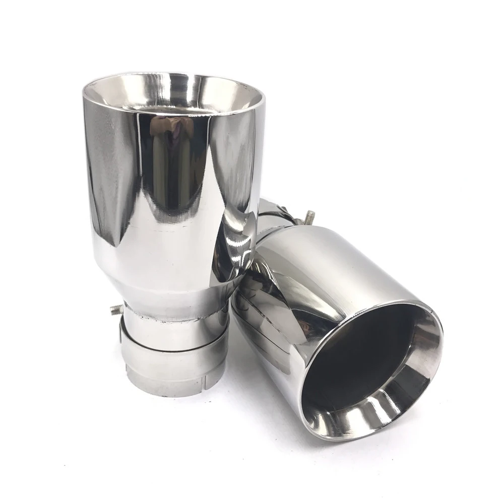 Universal Car Exhaust Muffler Tail Pipe Stainless Steel Chrome Decorative Tip Exhaust Pipe Automobile Accessories Car-Styling