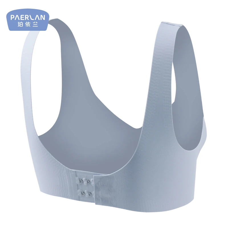 PAERLAN Glossy no trace no steel ring thin ladies sleep bra gathered sexy sports vest-style underwear