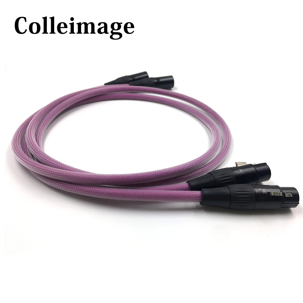1Pair Hifi XLR Cable Pure OCC Audio Cable XLR Male to Female Audio Cable with XLR  Plug Connector
