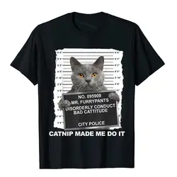 Camiseta clásica con diseño de gato para hombre, Camisa de algodón, estilo Harajuku, Vintage