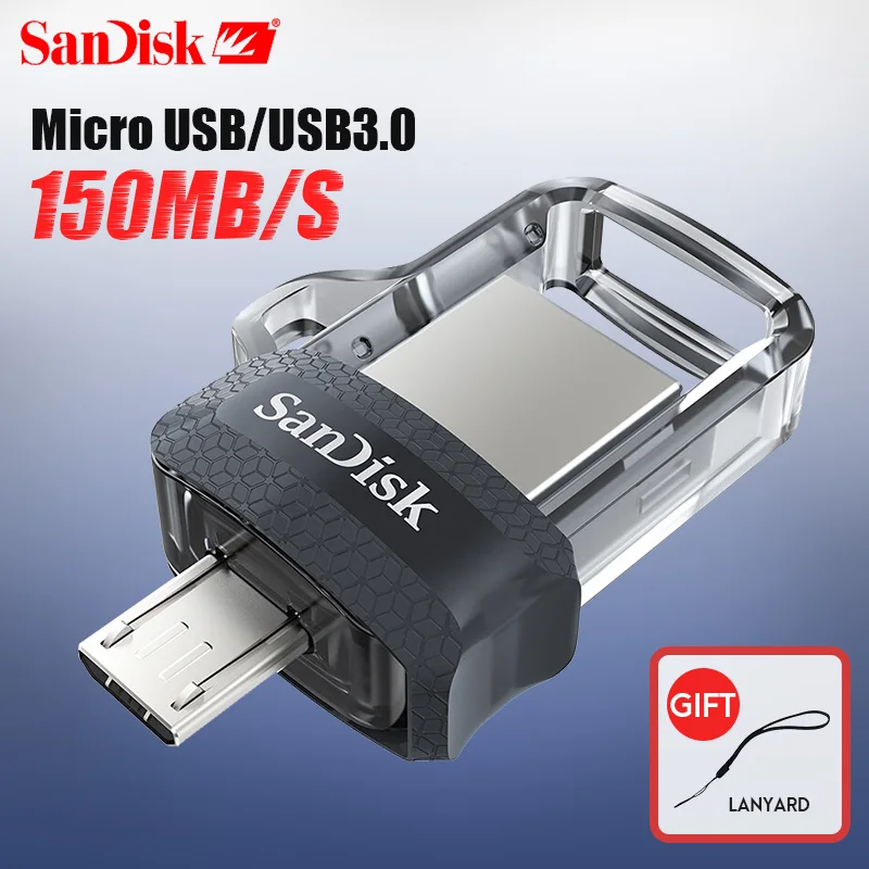 

SanDisk OTG USB Flash Drive 32GB 256GB 3.0 Dual Mini Pen Drives 128GB 64GB PenDrives for PC and Android phones Free shipping