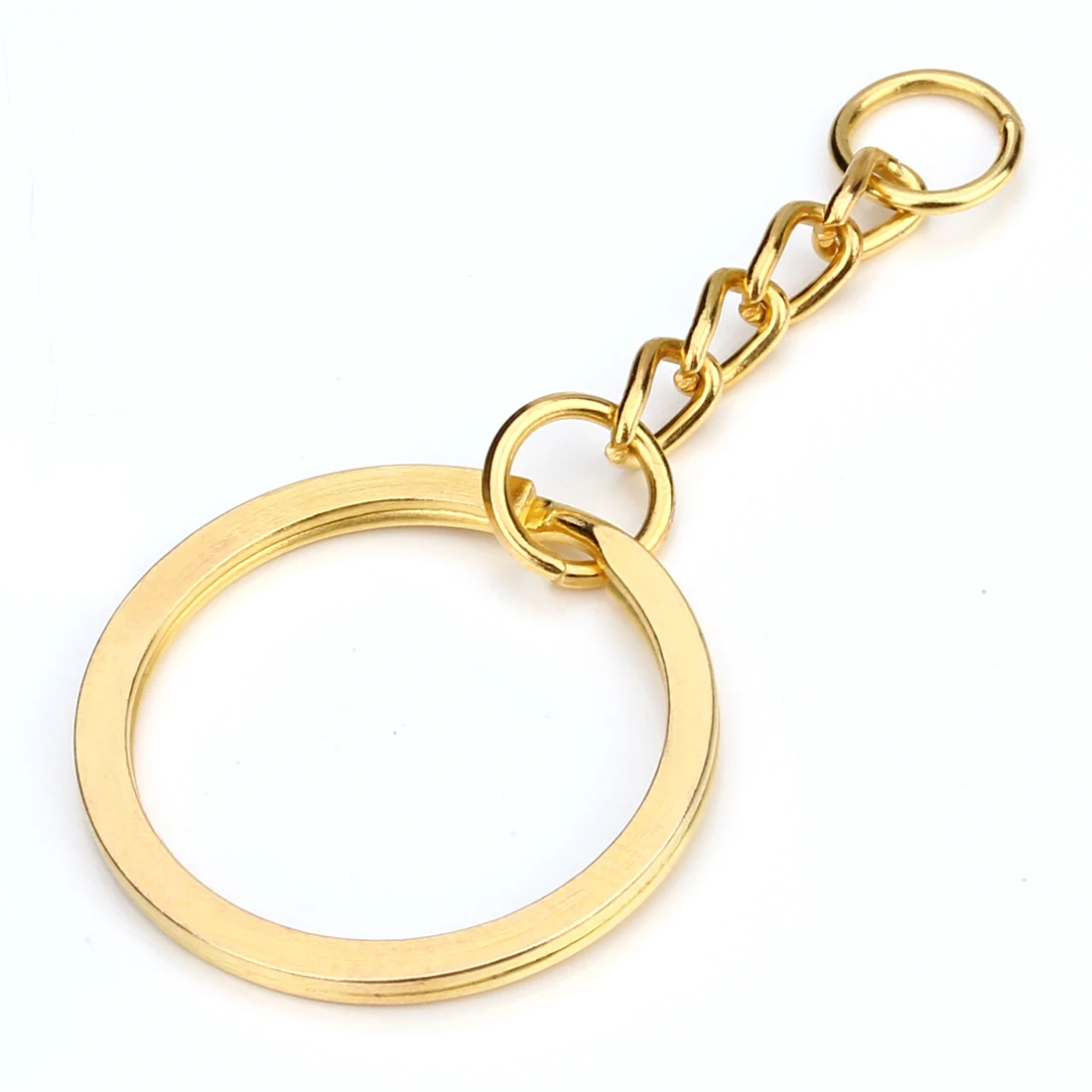 5-20 Stück Schlüsselanhänger in Goldfarbe, Schlüsselring aus Bronze oder Rhodium, 28 mm lang, runde Schlüsselringe für DIY-Schmuckherstellung, Großhandel – Detail 12