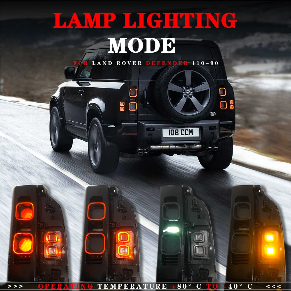 Led Tail Lamp Lights Rear Brake High Addtional Turn signal Reverse Light Taillight For Land Rover Defender L663 2020 2021 2022