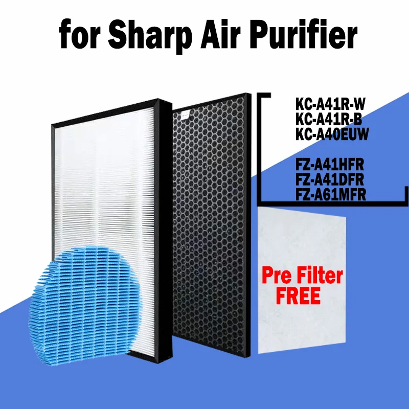 HEPA Activated Carbon Filter FZ-A41HFR FZ-A41DFR and FZ-A61MFR Humidifier Filter for Sharp KC-A41R-W KC-A41R-B KC-A40EUW