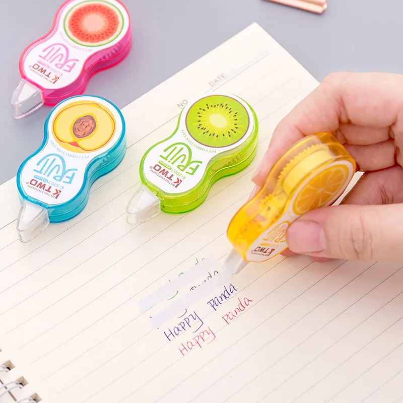 5m Cartoon Fruit Mini Correction Tape Cute Fruit Corrector Tape Office School Supplies Student Stationery Supplies