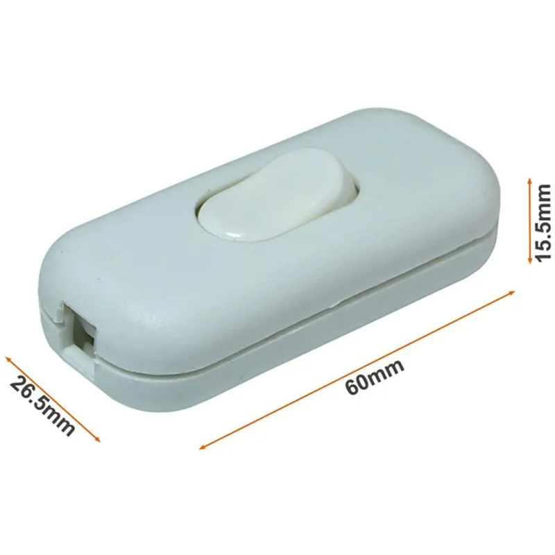 3/2/1Pcs Light Switch AC 0-250V 6A Inline ON/OFF Table Desk Lamp Cord Cable Toggle Rocker Switches control for LED lighting