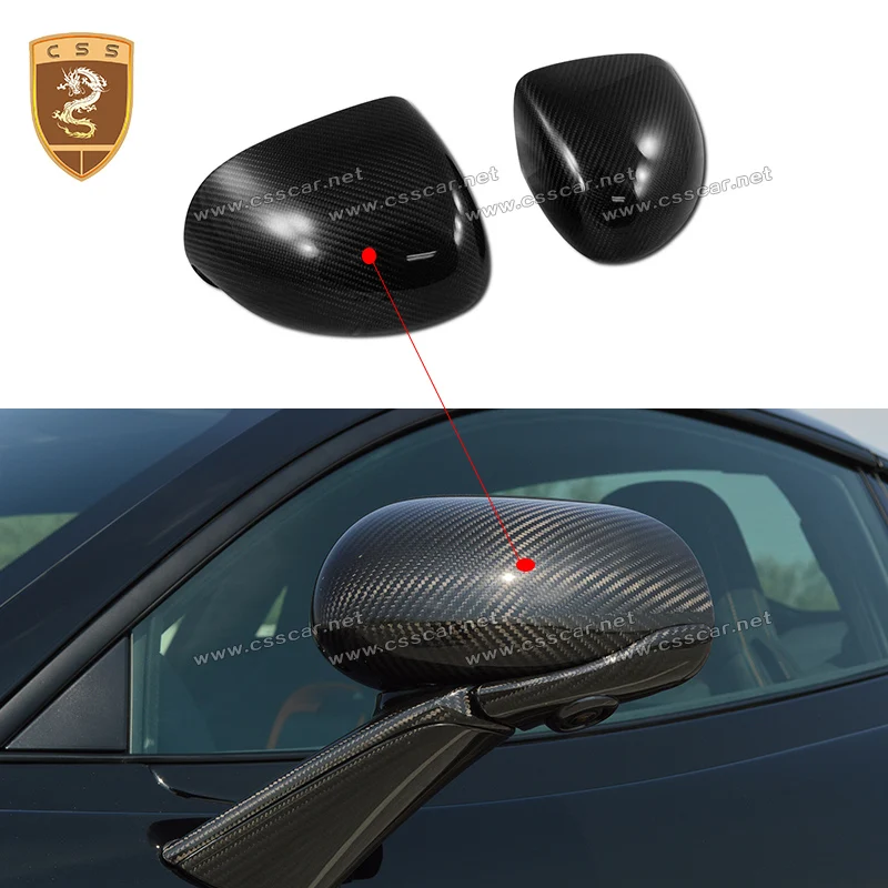 

CSSYL Dry Carbon Fiber Black Vehicle Mirror Cover For McLaren 720s Replacement Part Original RearMirror Shell Car Accessories