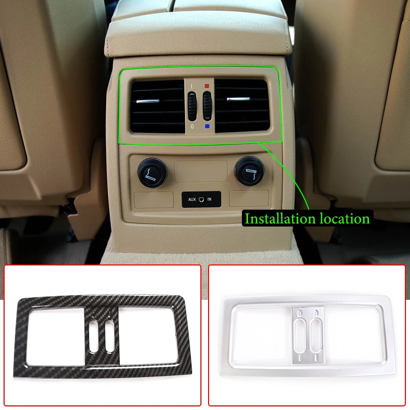 

Автомобильная наклейка на вентиляционную решетку заднего ряда из АБС-углеволокна для BMW 5 серии E60 2004-2010, аксессуары для интерьера автомобил...