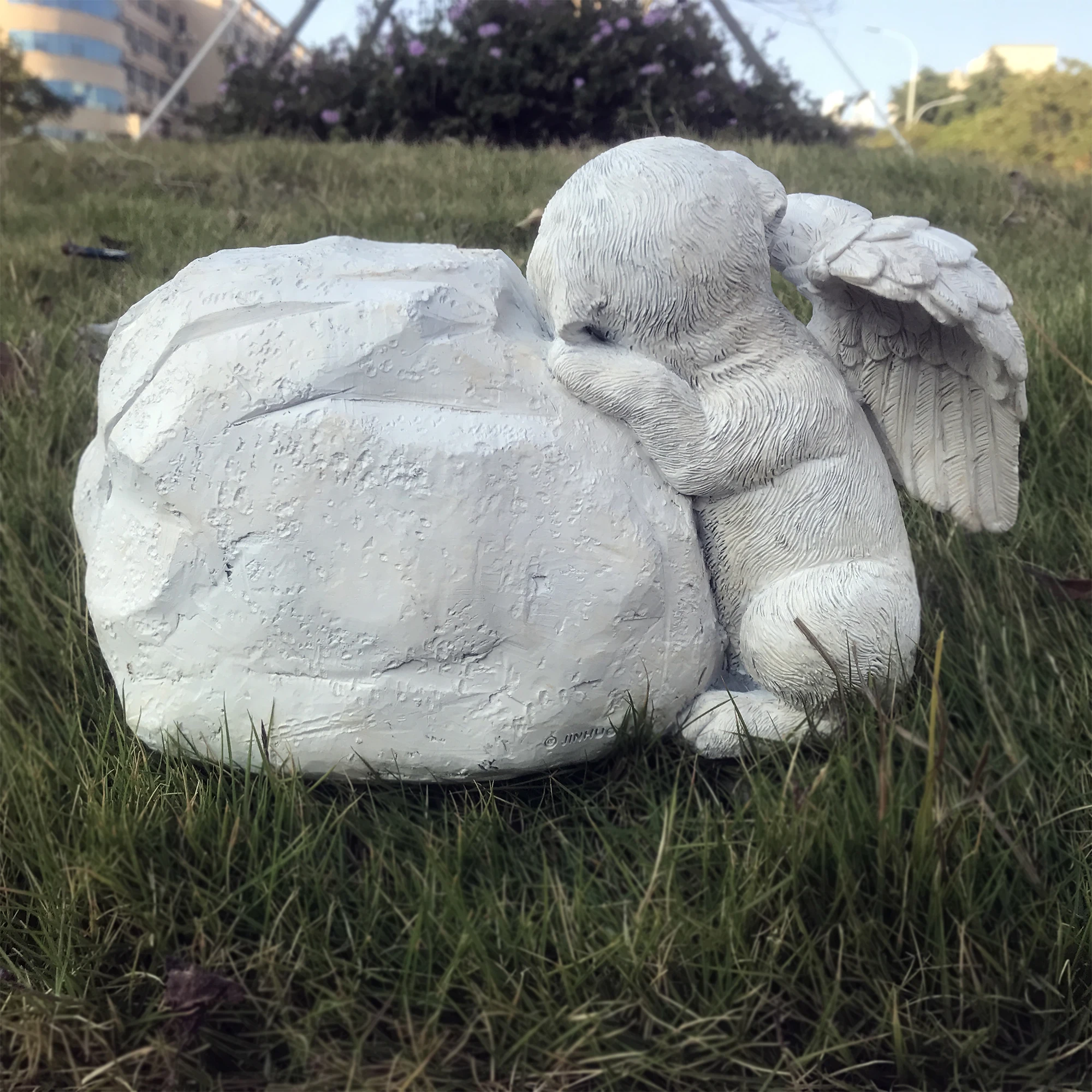 Personalized Dog Angel Pet Memorial Grave Marker Tribute Statue-Pet Headstone Memorial Garden Stones