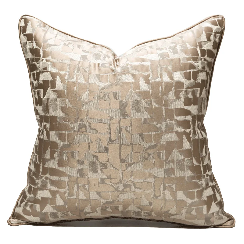 Fashion Lattice Light Luxury Cushion Cover 30x50 45x45cm 50 High-grade Jacquard Pillow case Sofa Bed Home Decor Backrest Cover