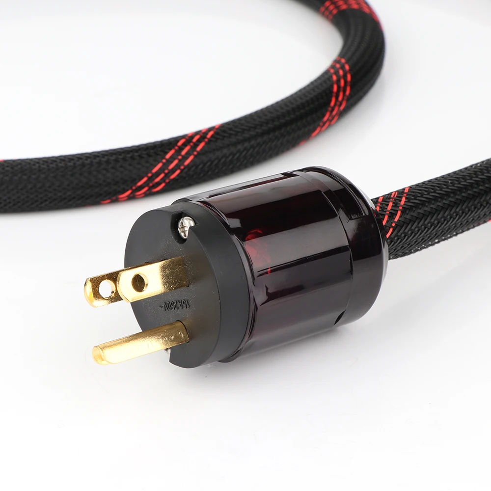 Cavo di alimentazione ca di rame rosso di qualità superiore con P-079E/connettore placcato in oro di versione ue/usa e connettore IEC