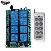 DC 12V 24V 8 CH Channels 8CH RF Wireless Remote Control Switch Remote Control System receiver transmitter 8CH Relay 315/433 MHz