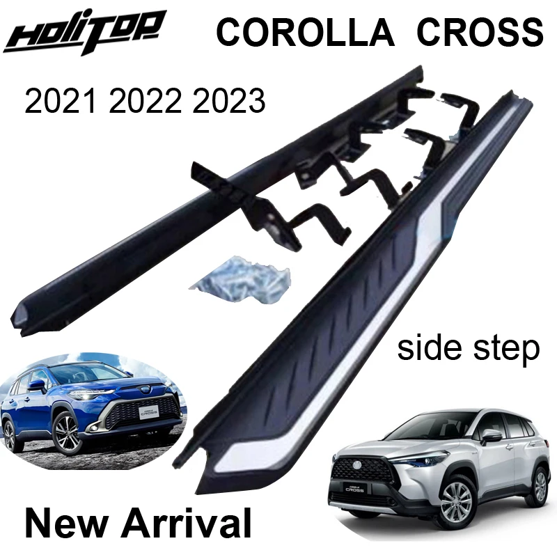 New Arrival foot pedal running board side step nerf bar for Toyota COROLLA CROSS 2021 2022,OEM model,easy installation,recommend